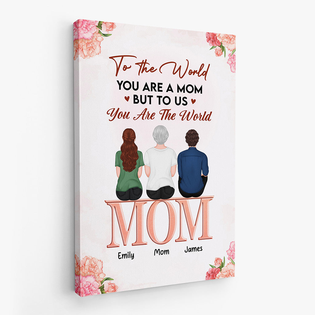 4516CUS2 personalized fathers day canvas to the world you are a father 4516C64MB