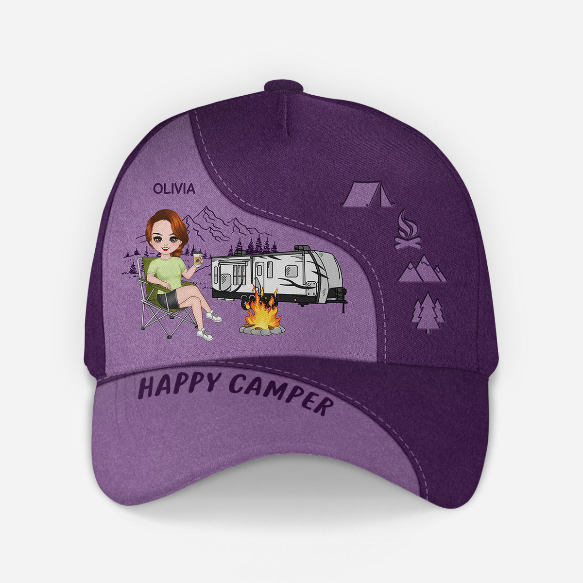 4527JUS1 personalized gifts for camping lovers happy camper cap 4527JTGNB