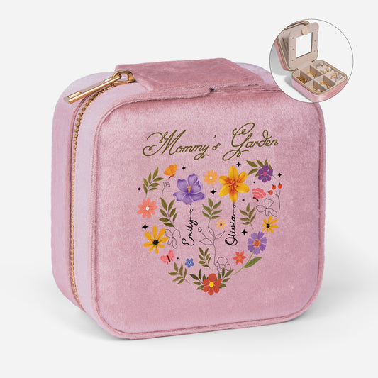 4541AUS1 personalized velvet jewelry box momgrandmas garden gifts 4541ajslta