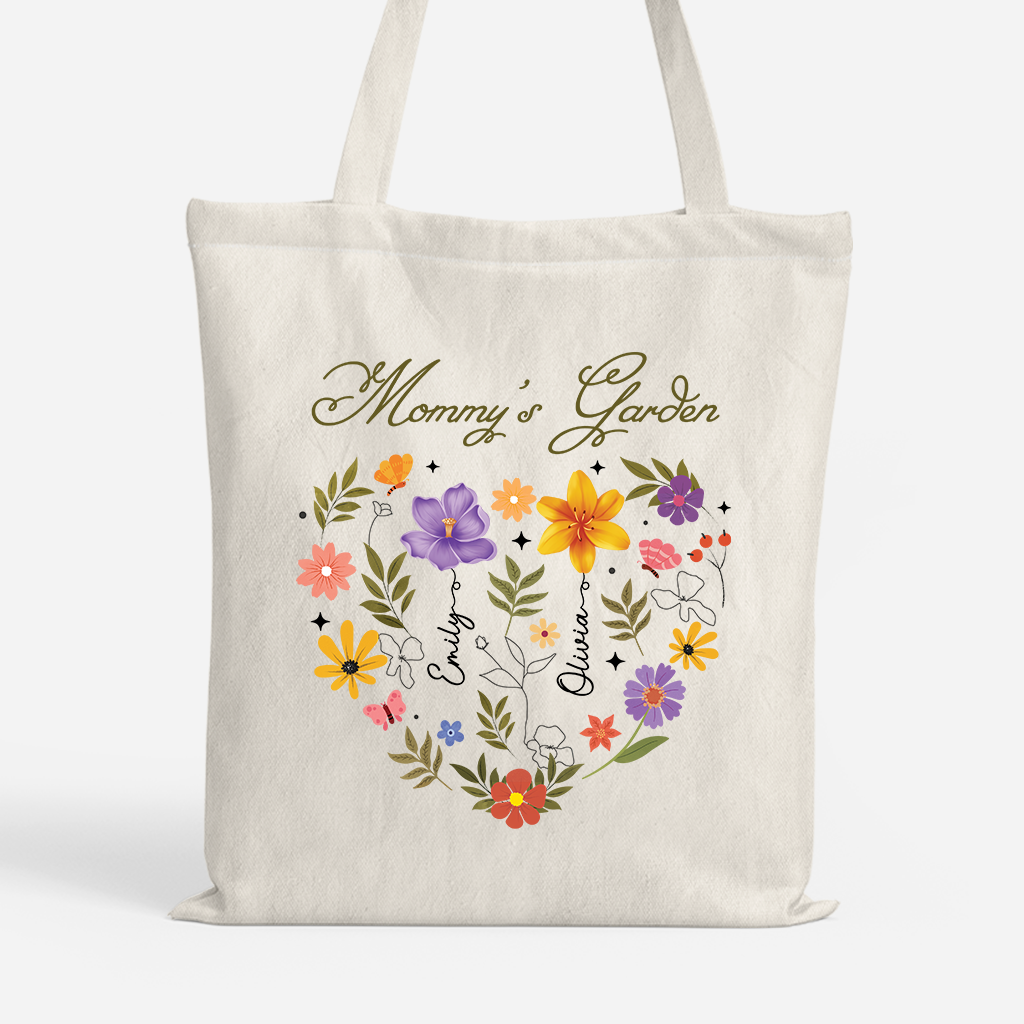 4541BUS1 mommys garden tote bag personalized gifts for momgrandma 4541bchta
