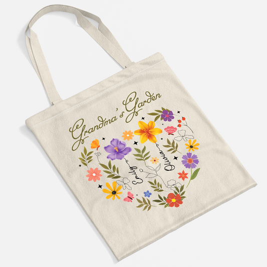 4541BUS2 mommys garden tote bag personalized gifts for momgrandma 4541bchta