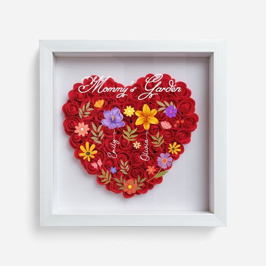 4541OUS1 personalized flower shadow box momgrandmas garden gifts 4541oslta
