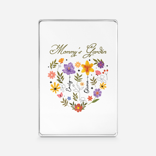 4541RUS1 mommys garden rectangle acrylic plaque custom gifts for momgrandma 4541rslta