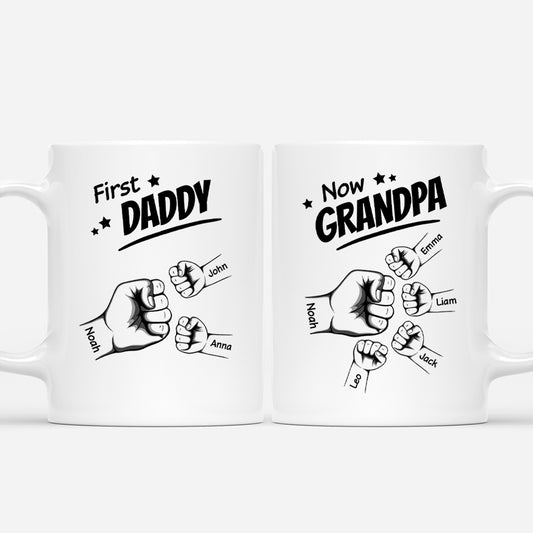 4548MUS1 custom fathers day gifts for grandpa first dad now grandpa mug 4548M8Q8B