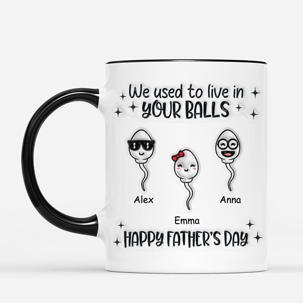 4551MUS2 3d printing effect personalized fathers day gift we used to live in your balls mug_ 4551M