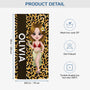 4563BUS3 personalized leopard print beach towel summer gifts for her 4563BKLTA