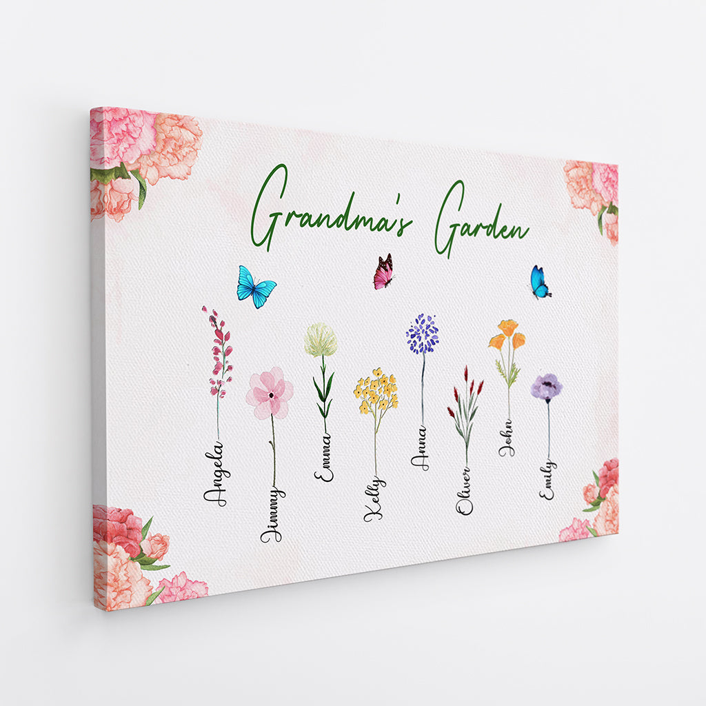 4564CUS2 personalized gifts for grandmother grandmas garden canvas_ 4564C