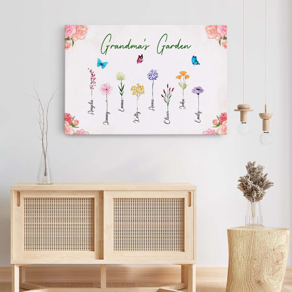 4564CUS3 personalized gifts for grandmother grandmas garden canvas_ 4564C