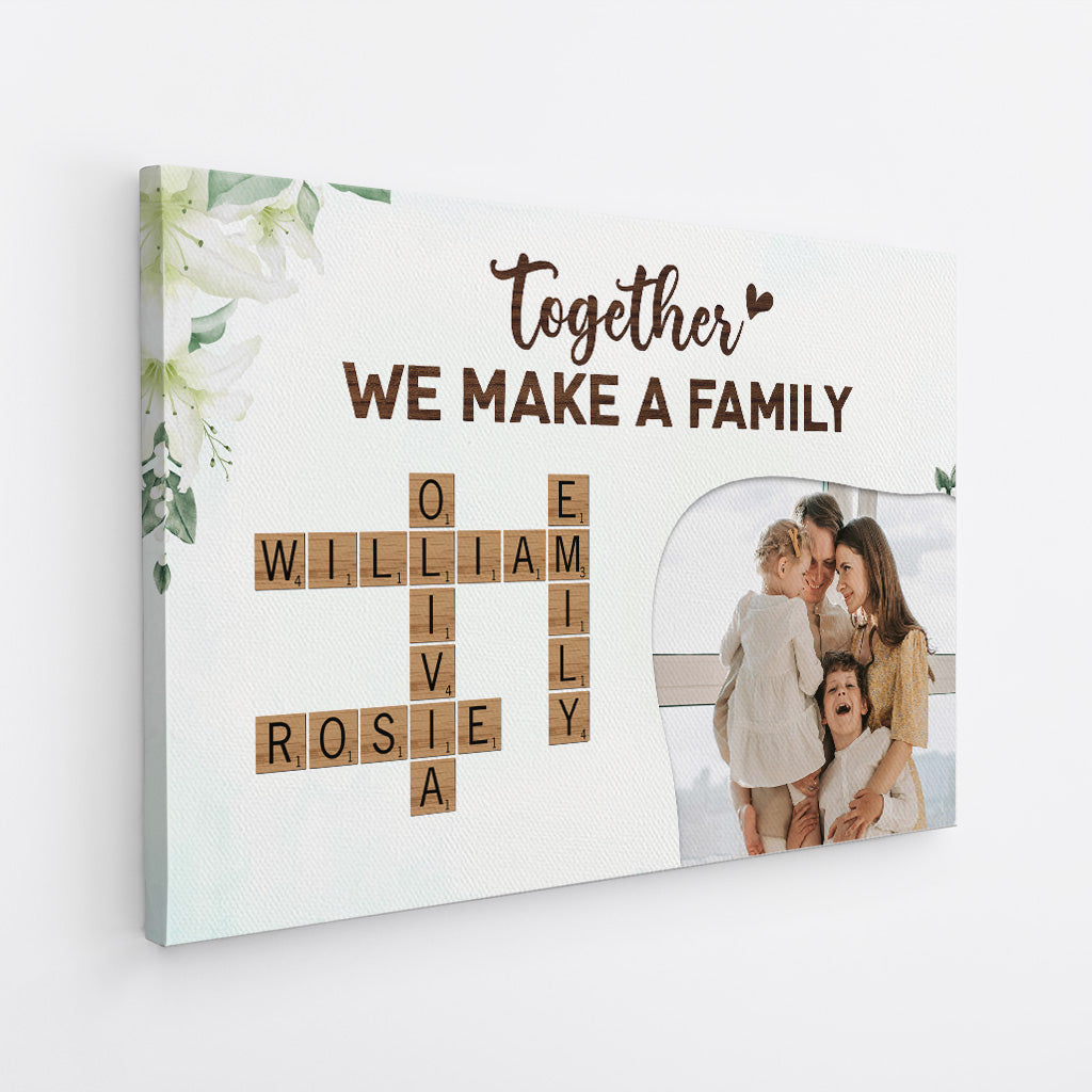 Personalized Photo Canvas - Together We Make A Family Wall Art ...