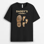 4583AUS1 personalized gifts for dad footprint daddys gang t shirt