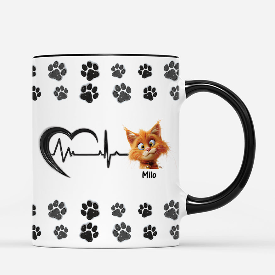 4598MUS4 3d printing effect personalized cat mom gifts paw print mugs 4598M5Q5D
