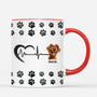 4598MUS5 3d printing effect personalized dog dad gifts paw print mugs 4598M5Q5C