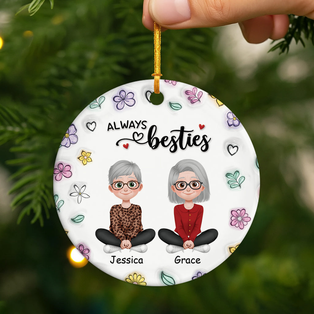 4600OUS2 3d printing effect custom ceramic ornaments gifts for best friends sister 4600O