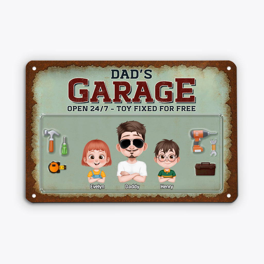 4623EUS1 personalized metal garage signs_ unique gifts for father 4623E