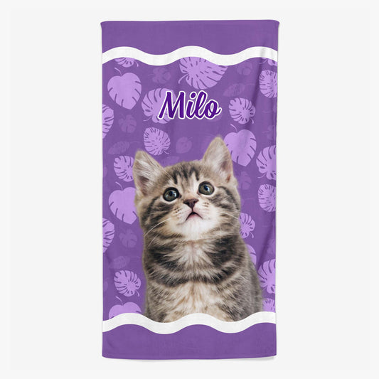 4630BUS1 customized beach towels unique gifts for cat lovers 4630BTM5D
