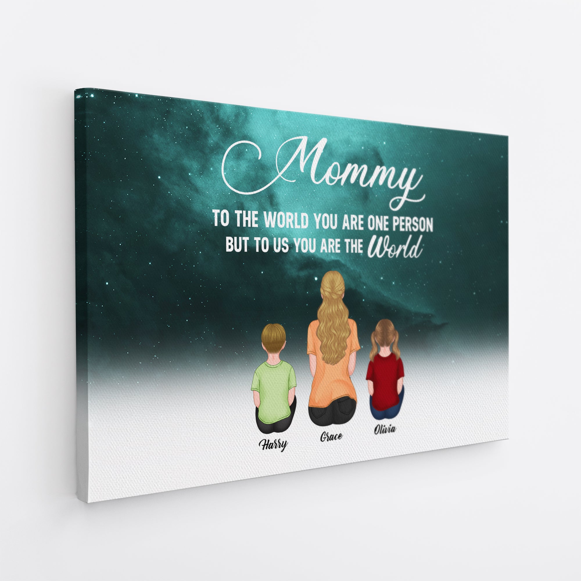 4637CUS2 custom canvas print for dad to the world you are one person 4637CTINB
