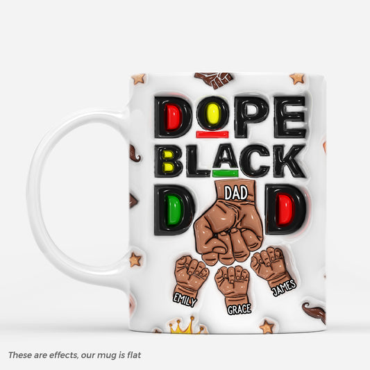 4638MUS1 3d printing effect personal fathers day gift dope black dad mug 4638M