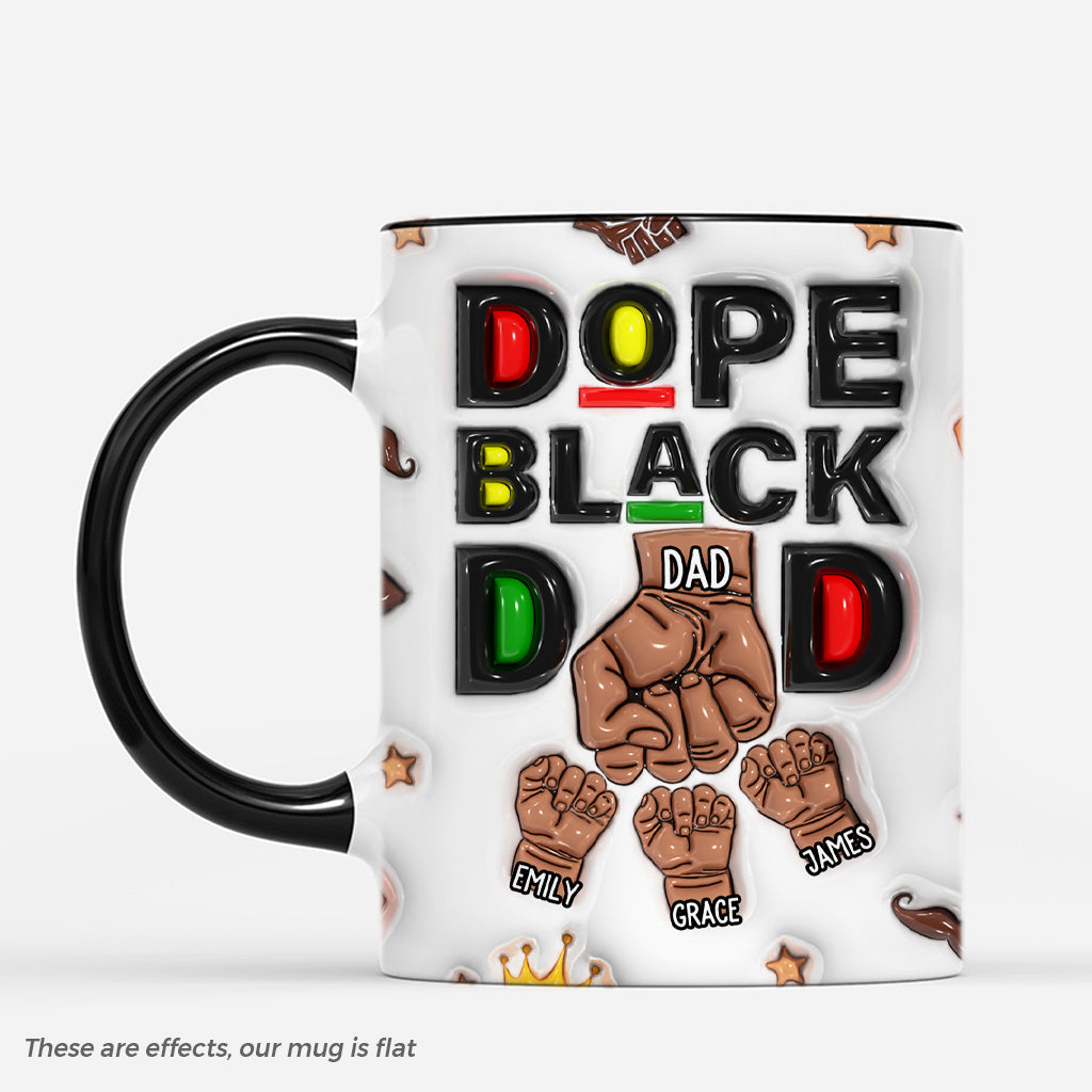 4638MUS2 3d printing effect personal fathers day gift dope black dad mug 4638M