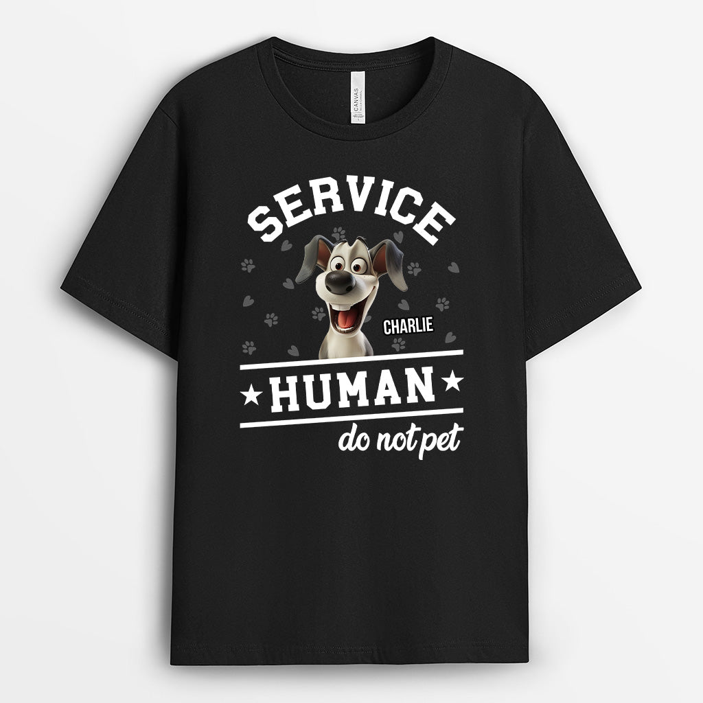 4639AUK1 personalised service human do not pet_ dog shirt 4639A8IMC