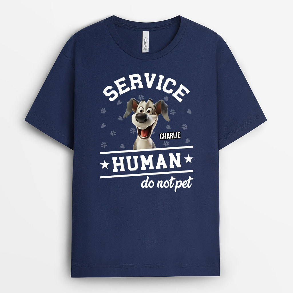 4639AUK2 personalised service human do not pet_ dog shirt 4639A8IMC