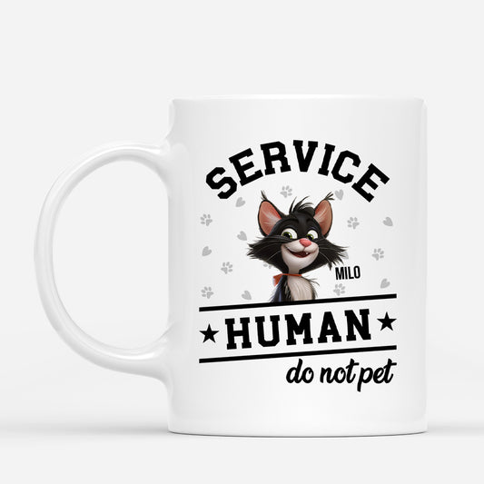 4639MUS1 custom cat mug cat lover gifts service human do not pet_ 4639M8IMD