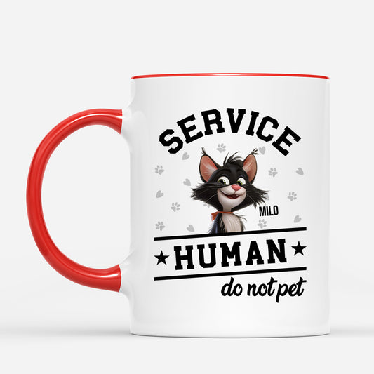 4639MUS2 custom cat mug cat lover gifts service human do not pet_ 4639M8IMD