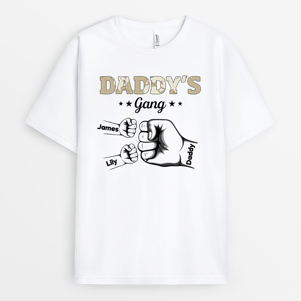 4640AUS1 Personalized Dad Gifts Fathers Day Fist Bump Shirt_ with Names 4640a8h8b