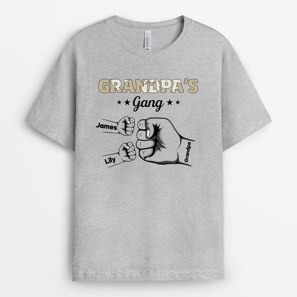 4640AUS2 Personalized Dad Gifts Fathers Day Fist Bump Shirt_ with Names 4640a8h8b