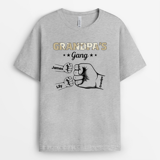 4640AUS2 Personalized Dad Gifts Fathers Day Fist Bump Shirt_ with Names 4640a8h8b