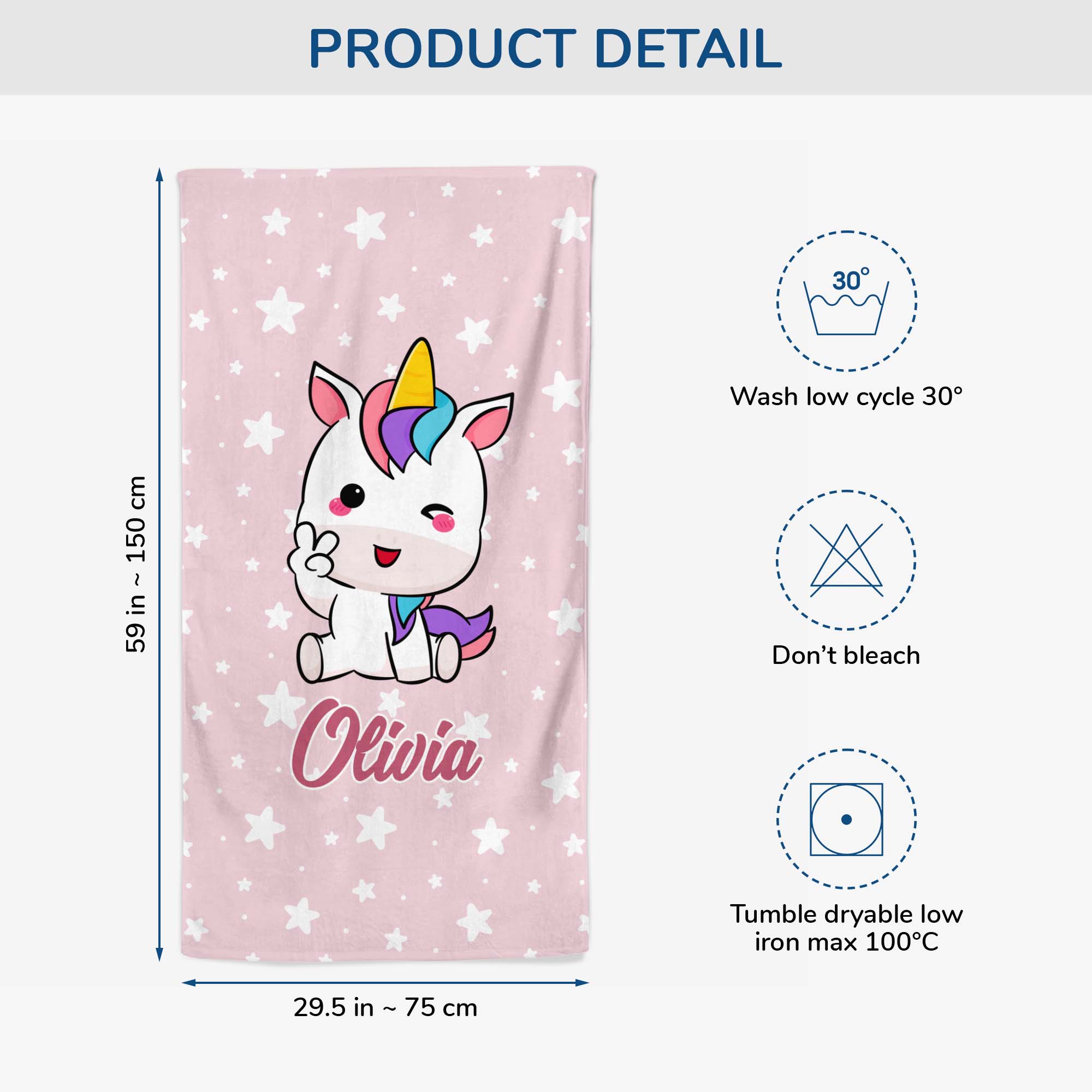 4648BUS3 personalized unicorn beach towel with name _summer gift for her 4648B5L0K