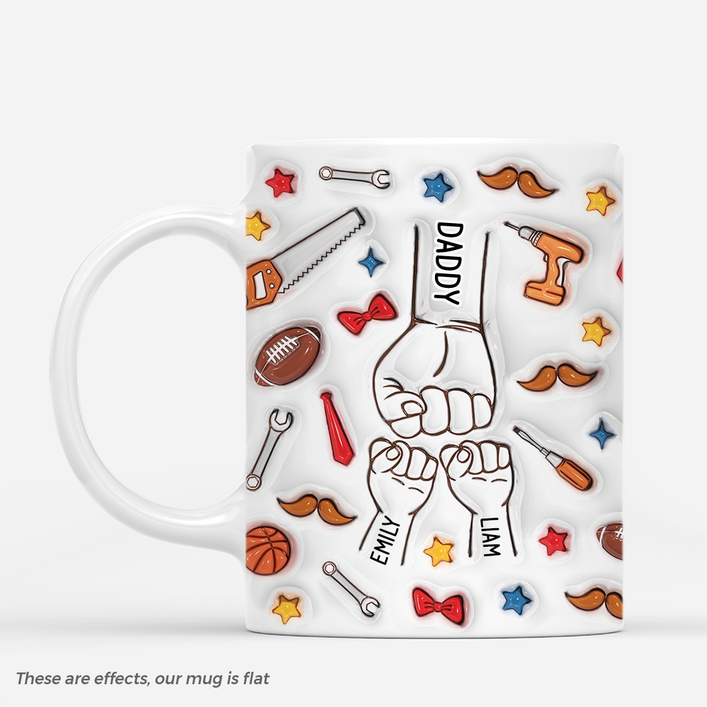 4651MUS1 3d printing effect custom fathers day mug unique gift for dad 4651M5I5B