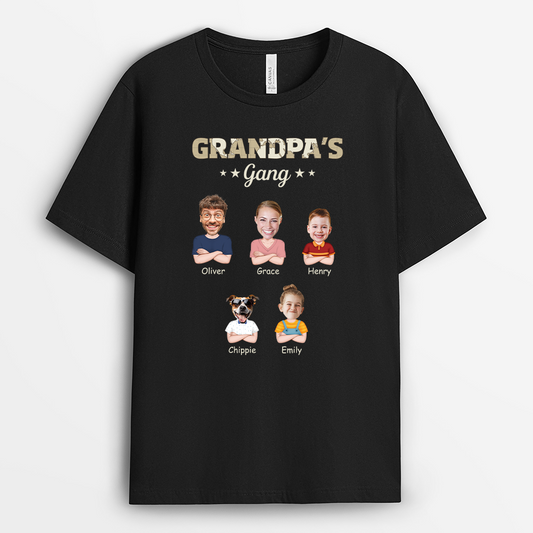 4665AUS2 custom fathers day gifts for grandpa grandpa shirts with faces 4665A3H0B