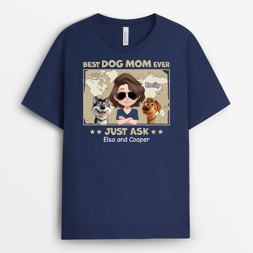 4674AUS2 personalized dog dad t shirt best dog dad ever just ask 4674A3Q0C