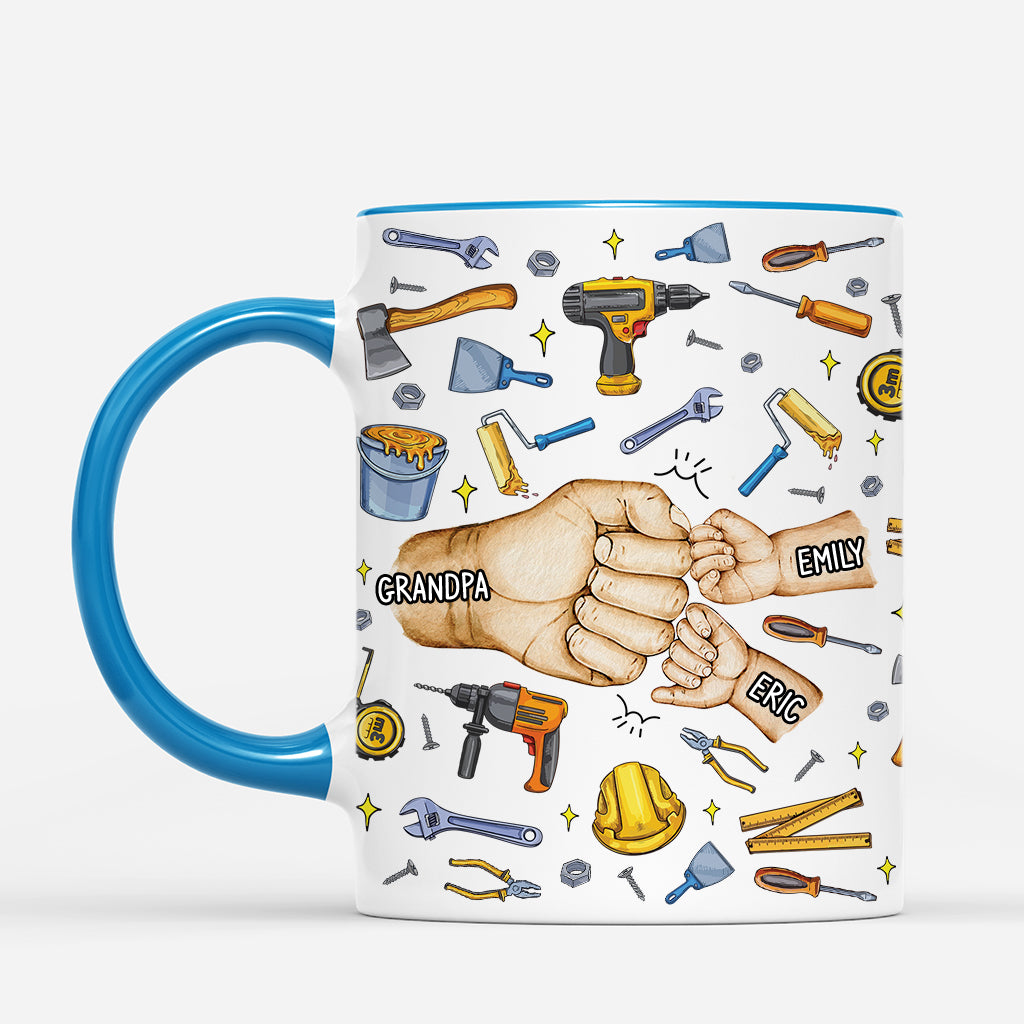 4687MUS2 personalized fathers day fist bump mug cool gifts for dad 4687M