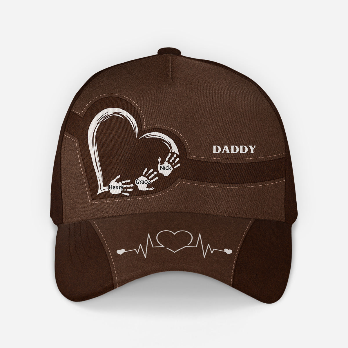 4714JUS1 personalized caps with handprints fathers day gifts for dad 4714J6MNB