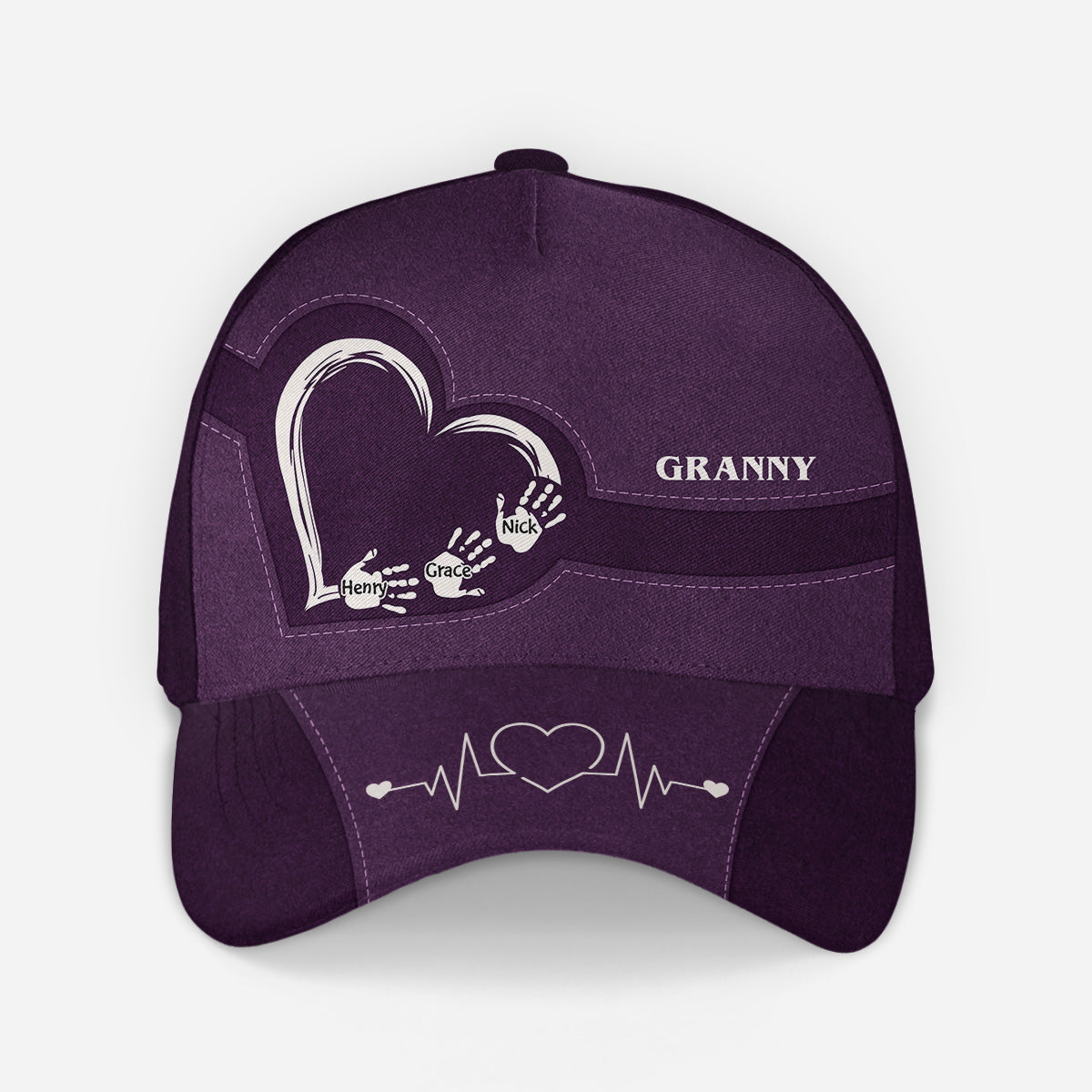 4714JUS2 personalized caps with handprints fathers day gifts for dad 4714J6MNB