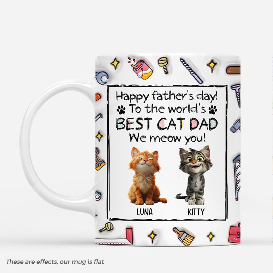 4718MUS1 3d printing effect personalized fathers day mugs unique cat dad gifts 4718MKM5D_dcb9f39f 5623 4d32 88ea d0e08175bbed