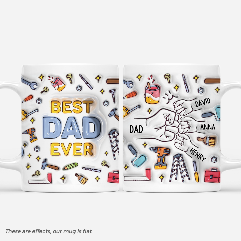 4724MUS1 3d printing effect personalized fathers day gift best dad ever mug 4724M5H5B