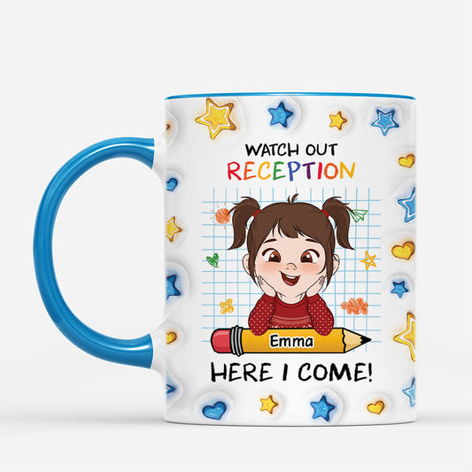 4728MUS2 3d printing effect personalized gifts for kids watch out here i come_ mug 4728MKL0K