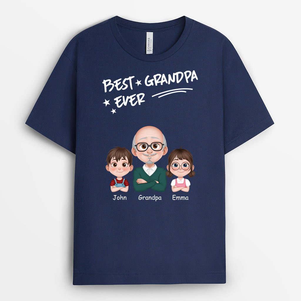 4735AUS2 personalized fathers day gift for dad best dad ever shirt 4735A3T0B