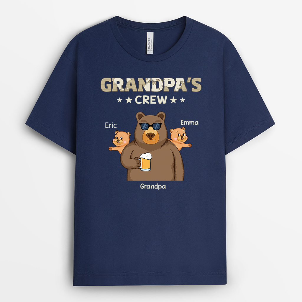4740AUS2 personalized father gifts cute papa bear shirts with names 4740A3H7B