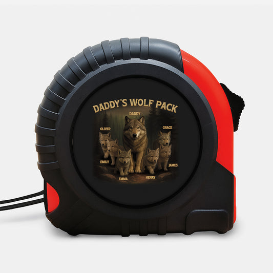 4741OUS1 personalized wolf gifts for dad daddys wolf pack tape measure 4741OTM5B