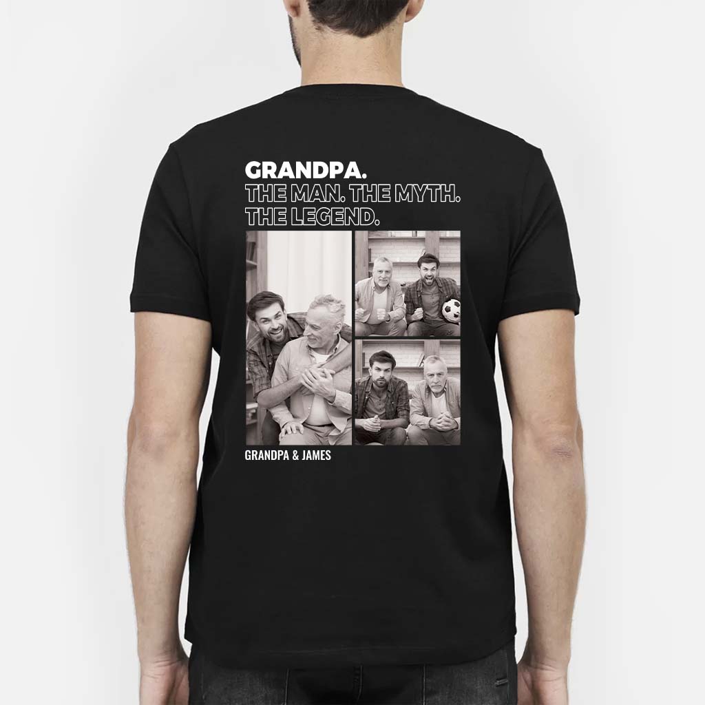 4743AUS2 custom dad gifts the man the myth the legend shirt with photos 4743AKM5B