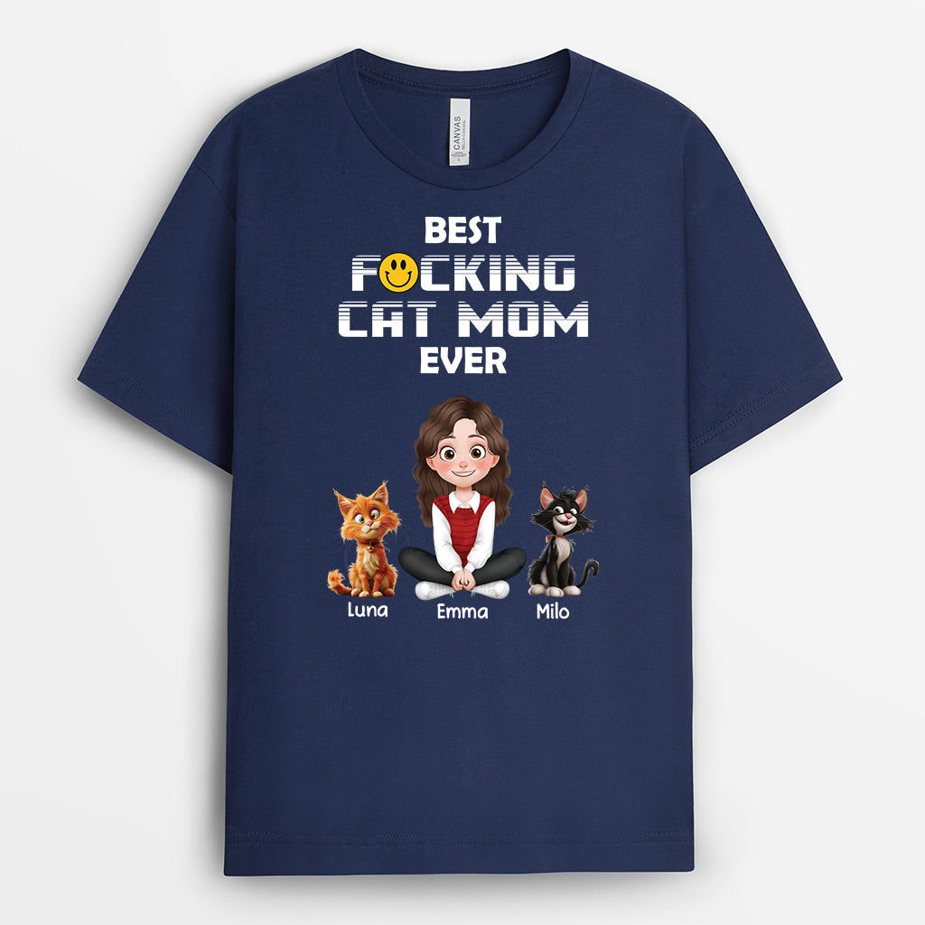4755AUS2 custom cat gifts for cat lovers best cat dad ever t shirt 4755A8HND