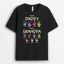 4768AUS1 personalized grandfather gift first dad now grandpa t shirt 4768ATKTB