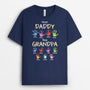 4768AUS2 personalized grandfather gift first dad now grandpa t shirt 4768ATKTB