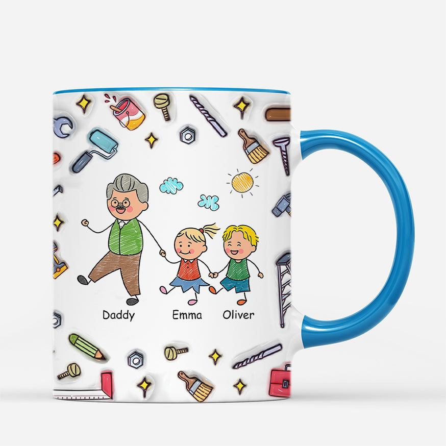4770MUS3 3d printing effect custom dad mugs cute gifts for fathers day 4770M