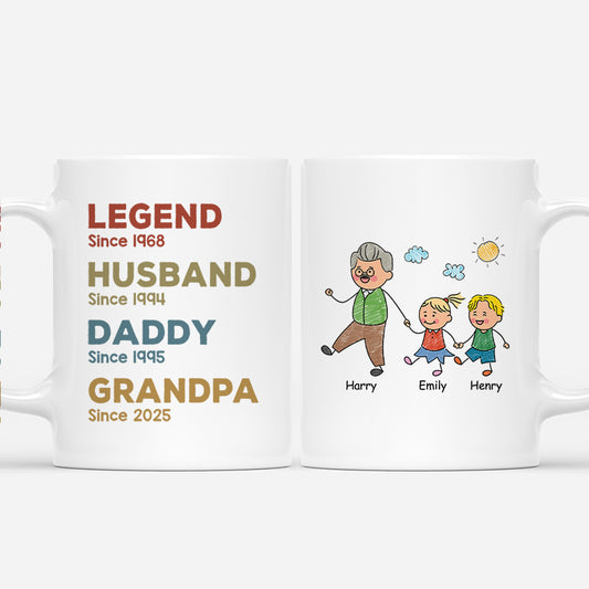 4784MUS1 custom gift for grandad legend since coffee mug 4784M8M0B
