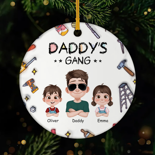 4785OUS1 3d printing effect personalized dad gifts ceramic christmas ornaments 4785OKT0B
