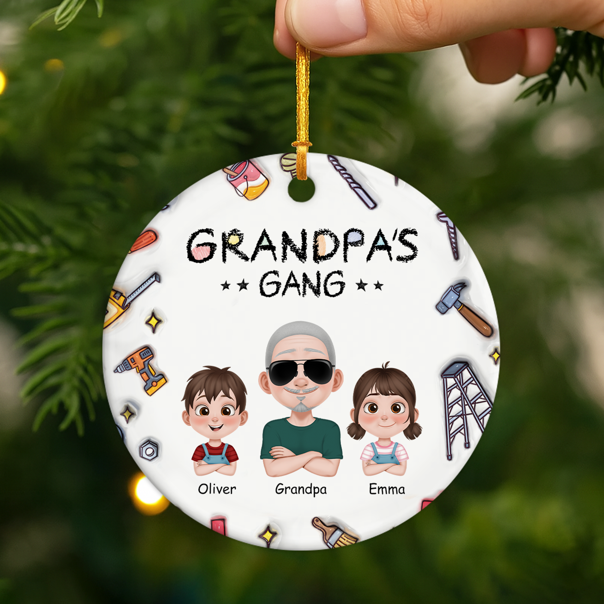 4785OUS2 3d printing effect personalized dad gifts ceramic christmas ornaments 4785OKT0B